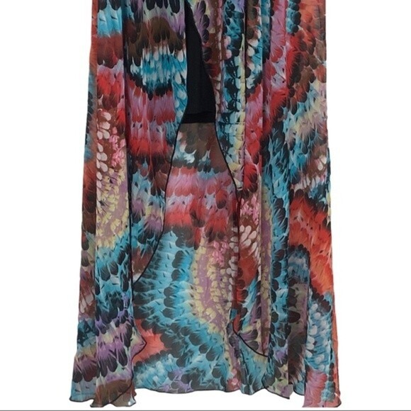 Joseph Ribkoff multicolored hi low dress - Picture 3 of 8